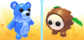 Adopt Me Coconut Friend + Water Moon Bear
