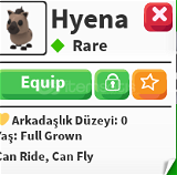 adopt me fly rıde hyena