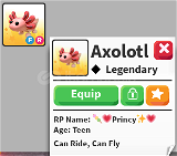 Adopt Me Fr Axolotl ( UCUZ )