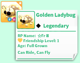 ADOPT ME FR GOLDEN LADYBUG ADOPT ME FR GOLDEN LADYBUG