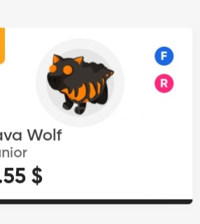 Lava Wolf, Trade Roblox Adopt Me Items