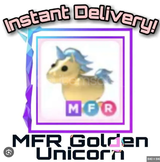 Adopt me Golden Unicorn MFR