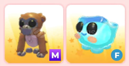 Adopt Me Mega Gibbon Fly Ice Cube
