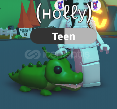 ♡ ADOPT ME NO POTION CROCODILE + LEAF HAT ♡ ♡ ADOPT ME NO POTION CROCODILE + LEAF HAT ♡