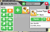 Adopt Me NR Lunar Tiger