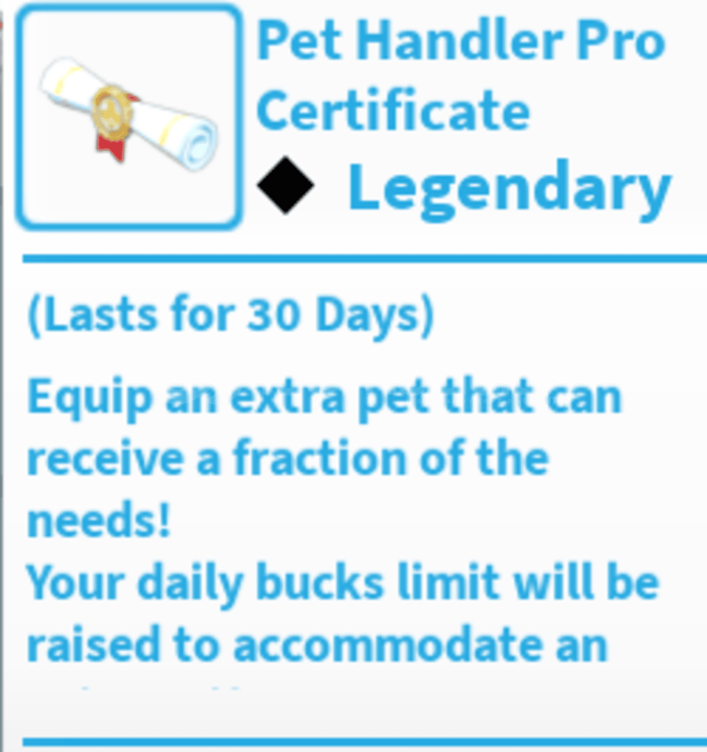 Adopt Me Pet Handler Pro Sertificate Adopt Me Pet Handler Pro Sertificate