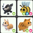 adoptme-4x neon pet paket