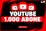 ⭐[GARANTİLİ] 1000 Adet YouTube Abone