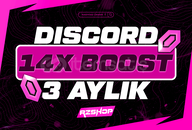 ⭐️[BOTSUZ] DİSCORD 3 AYLIK 14X BOOST ⭐️