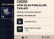 Ağır Silah Parçaları Taslağı