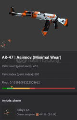 AK-47 | Asiimov Minimal Wear