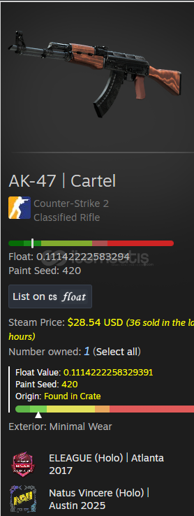 AK-47 | Cartel - M4A1-S | Emphorosaur-S AK-47 | Cartel - M4A1-S | Emphorosaur-S