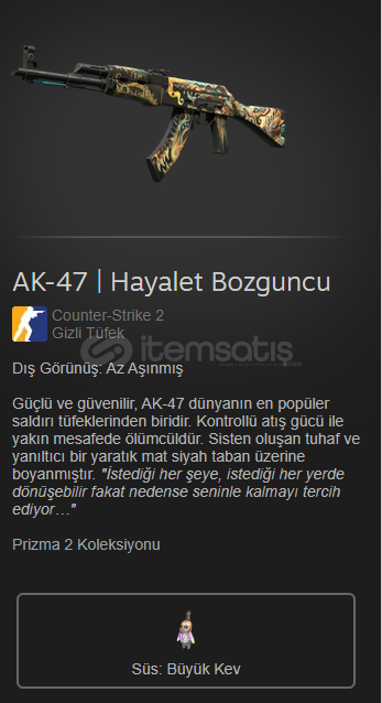 AK-47 | Hayalet Bozguncu (Az Aşınmış) AK-47 | Hayalet Bozguncu (Az Aşınmış)