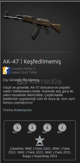 AK-47 KEŞFEDİLMEMİŞ!! UCUZ VE ÇIKARTMA DAHİL!