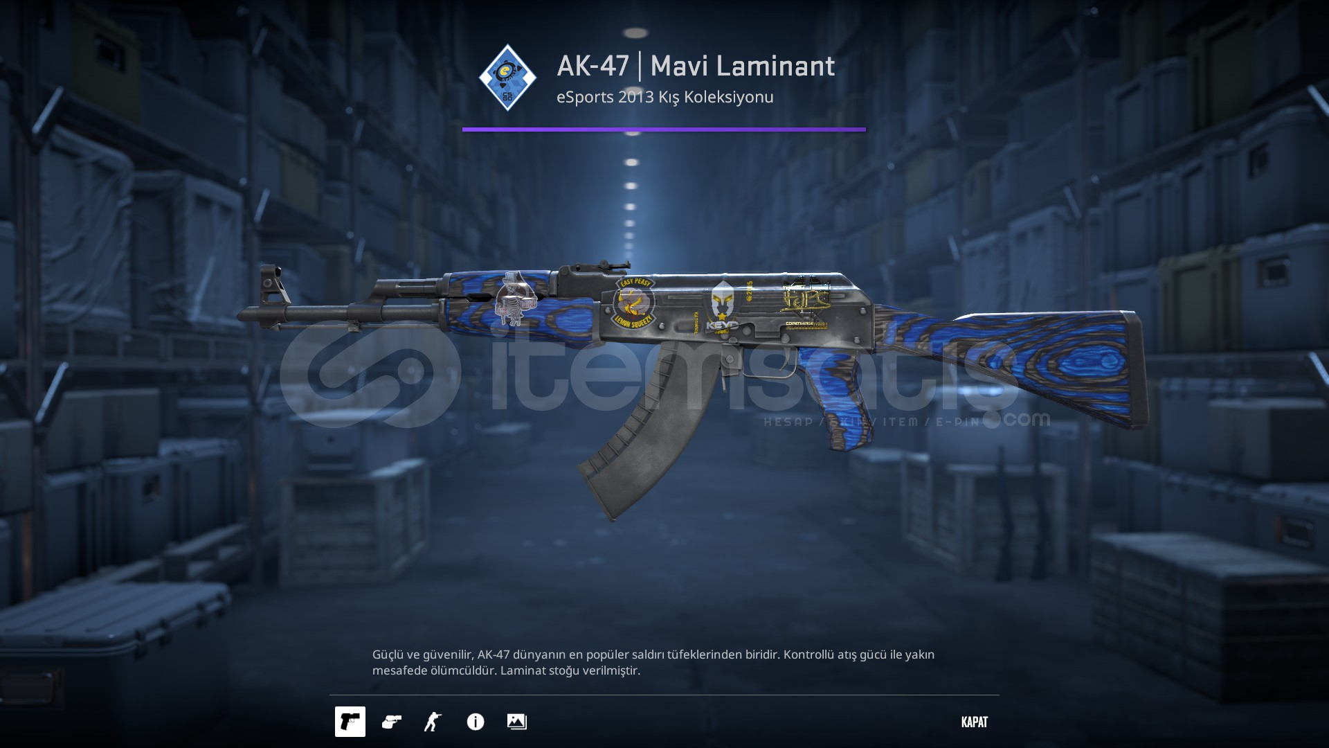 AK-47 | Mavi Laminant | Katowice 2015 AK-47 | Mavi Laminant | Katowice 2015