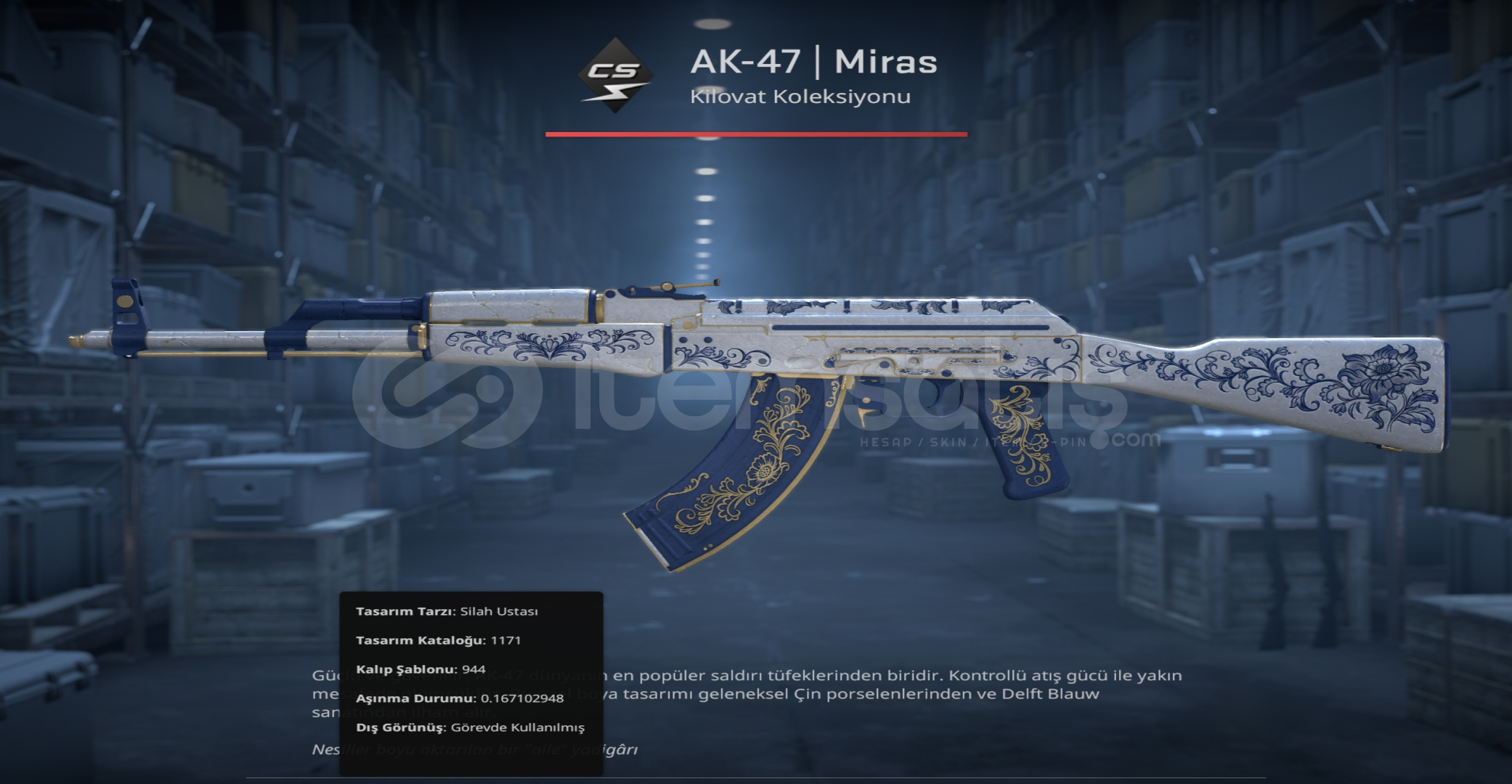 AK-47 MİRAS 0.16 FLOAT AK-47 MİRAS 0.16 FLOAT