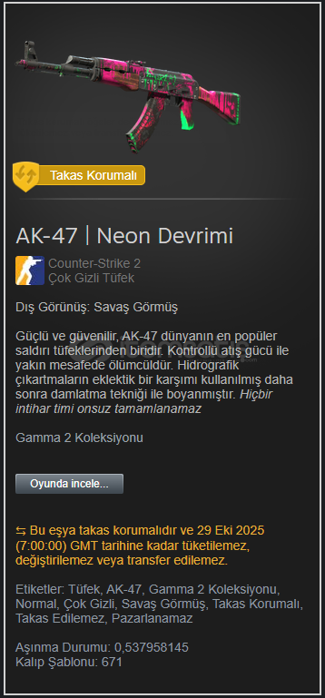 AK-47 | Neon Devrimi AK-47 | Neon Devrimi