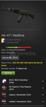AK 47 REDLİNE 4 STİCKER