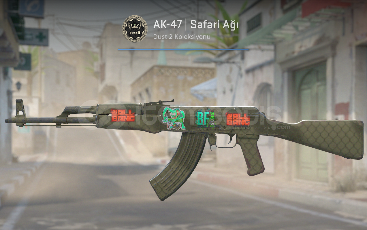 AK-47 | Safari Ağı (STİCKERLI Görevde K.) AK-47 | Safari Ağı (STİCKERLI Görevde K.)