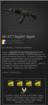 AK-47 SEÇKİN YAPIM 5 STİCKERLI