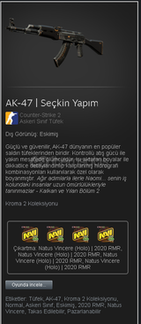 AK-47 | Seçkin Yapım(Özel Sticker'lı)