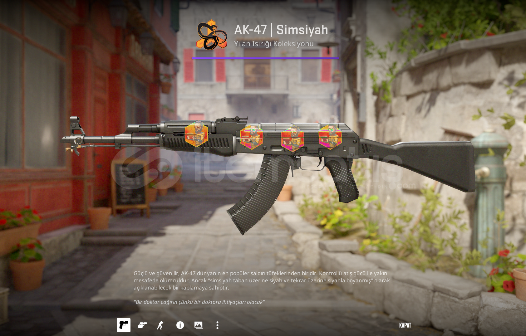 AK-47 | Simsiyah (4x Holo Stickerli) AK-47 | Simsiyah (4x Holo Stickerli)