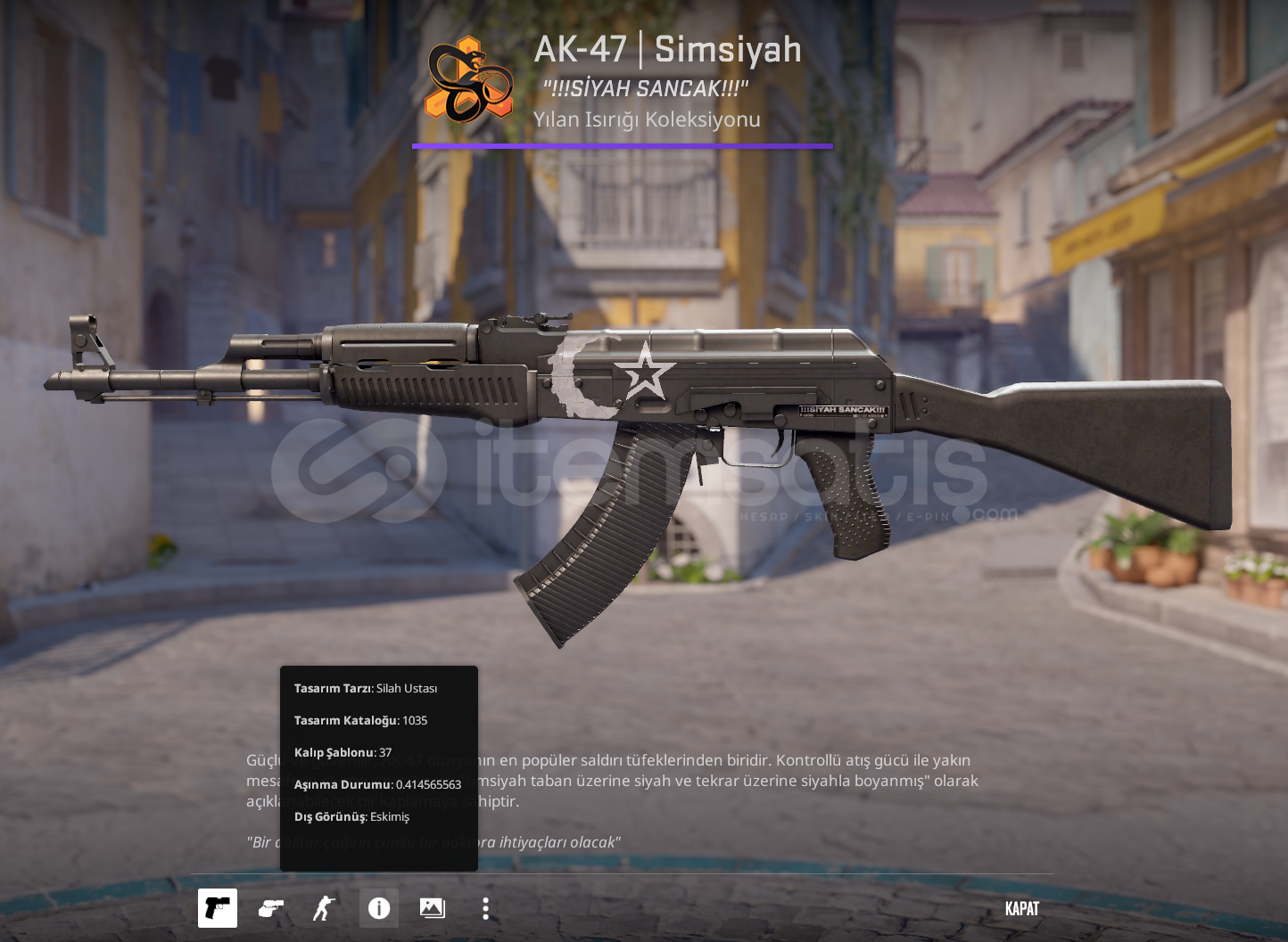 AK-47 Slate Well-Worn 0.41 TÜRK BAYRAĞI AK-47 Slate Well-Worn 0.41 TÜRK BAYRAĞI