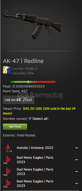 AK REDLİNE STİCKERLİ