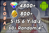 Akainu + 5000 Elmas + 800 Altın + 5-15 6 Yıldız