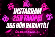 AKTİF! [365 GÜN GARANTİ] İnstagram 250 Takipçi