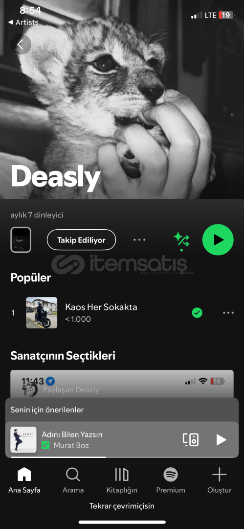 Aktif dinleyicili artist Aktif dinleyicili artist