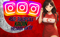 aktif kadın hesabı 450 takipçi
