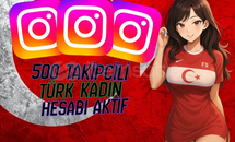 aktif kadın hesabı 500 takipçi