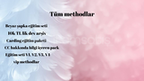 Alemdeki tüm methodlar ve daha fazlası