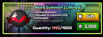 All Star Tower Defense X Akira Summon