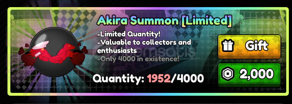 All Star Tower Defense X Akira Summon All Star Tower Defense X Akira Summon