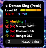 ALMIGHTY DEMON KİNG PEAK