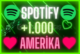 ❤️ [AMERİKA] +1.000 SPOTİFY DİNLENME [HIZLI] ❤️