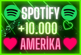 ❤️ [AMERİKA] +10.000 SPOTİFY DİNLENME [HIZLI] ⭐