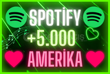 ❤️ [AMERİKA] +5.000 SPOTİFY DİNLENME [HIZLI] ❤️