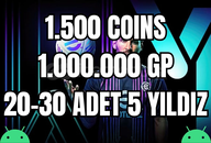 Android | 1.500 Coins + 1 M GP + Random 20-30