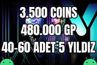 Android | 3.500 Coins + 480K GP + Random 40-60
