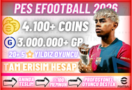 (ANDROID) 4100 COIN + 3M GP - TAM ERİŞİM HESAP (ANDROID) 4100 COIN + 3M GP - TAM ERİŞİM HESAP