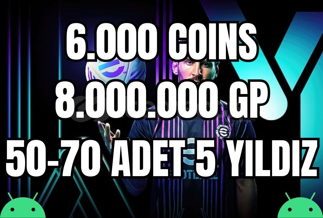 Android | 6.000 Coins + 8M GP + Random 50-70 Android | 6.000 Coins + 8M GP + Random 50-70