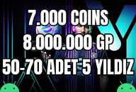 Android | 7.000 Coins + 8M GP + Random 50-70