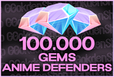 ⭐[ANİME DEFENDERS] 100.000 GEMS