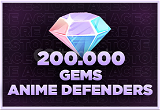 ⭐Anime Defenders - 200.000 Gems⭐