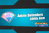 Anime Defenders - 3000 Gems