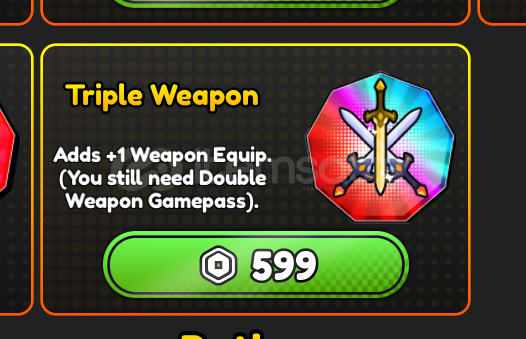 Anime Eternal Triple Weapon Anime Eternal Triple Weapon
