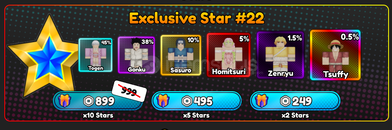 Anime Eternal Exclusive Star 22 10x Star